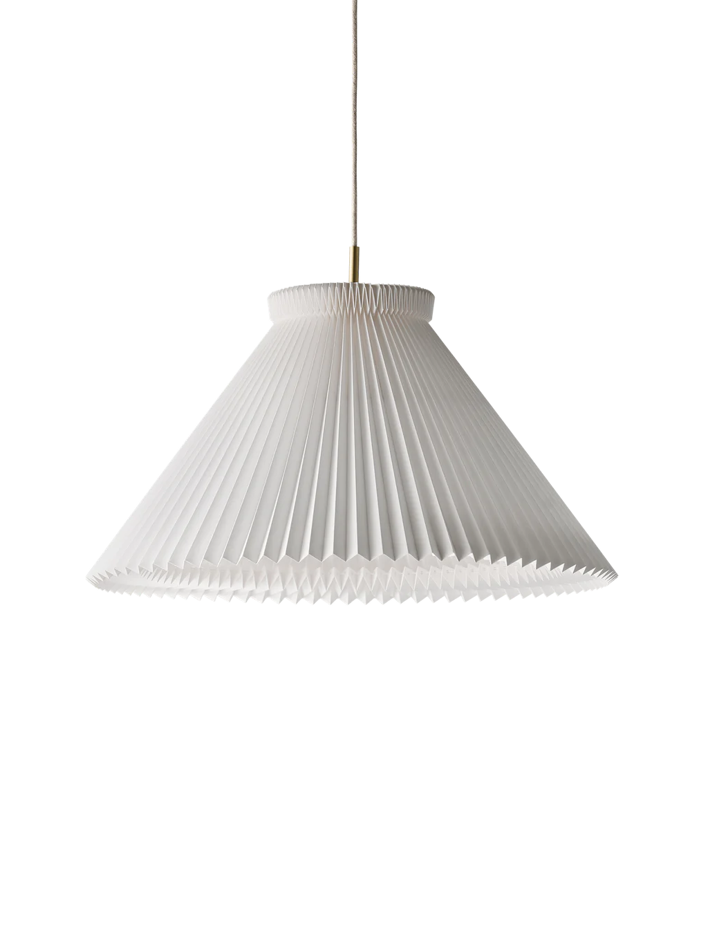 LE KLINT Model 1 Pendel 1-60 Mega Hvid Messing m. Papirskærm