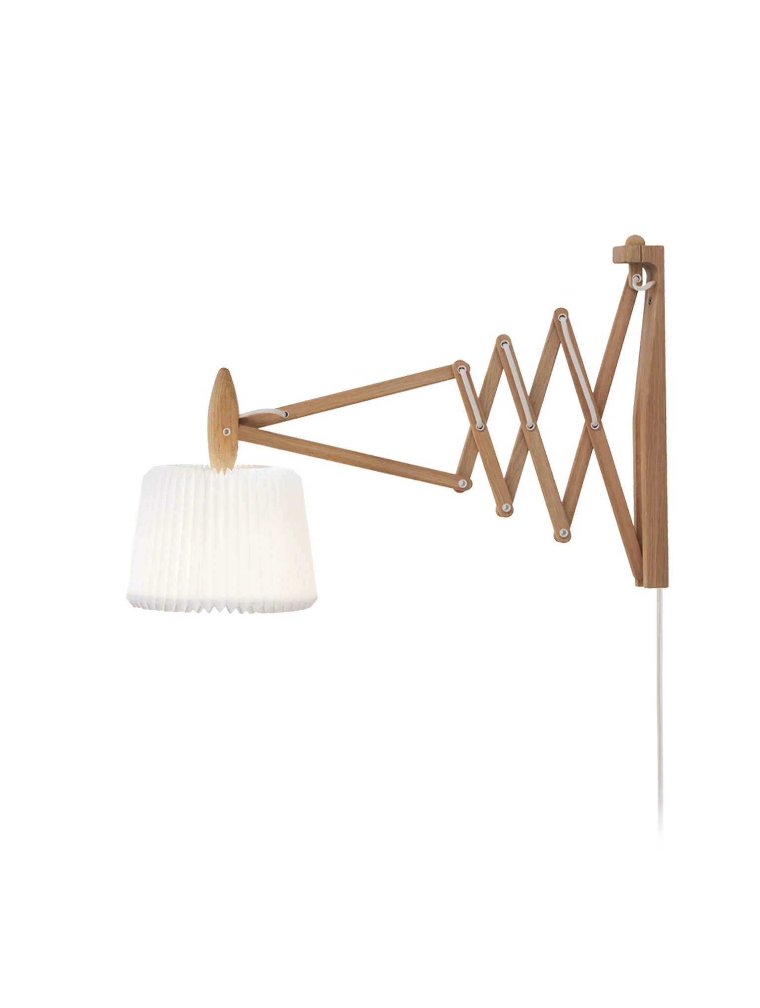 LE KLINT 233-120 E27 Sax Væglampe i Lys Eg m. Plastskærm