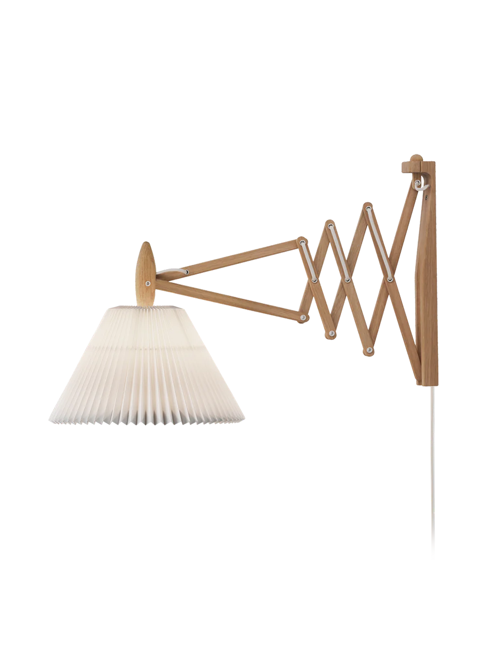 LE KLINT 233 E27 Sax Væglampe i Lys Eg m. Plastskærm