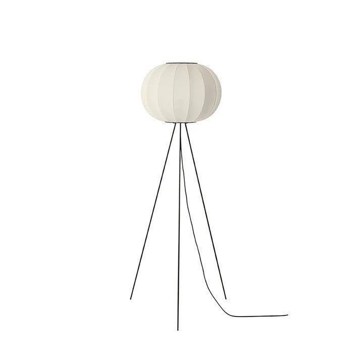 Knit-Wit Ø45 Round Gulvlampe High Pearl White