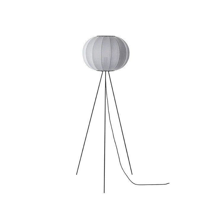 Knit-Wit Ø45 Round Gulvlampe High Silver