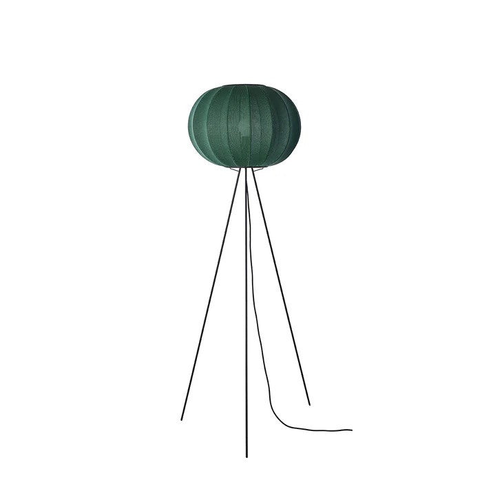 Knit-Wit Ø45 Round Gulvlampe High Tweed Green