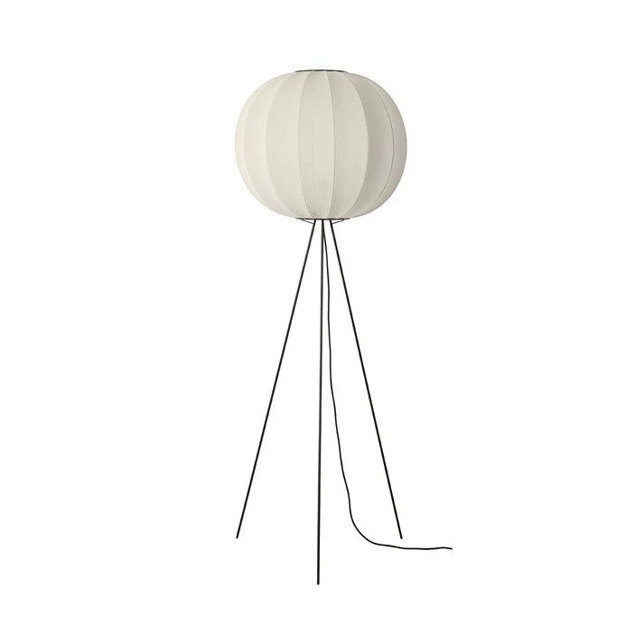 Knit-Wit Ø60 Round Gulvlampe High Pearl White