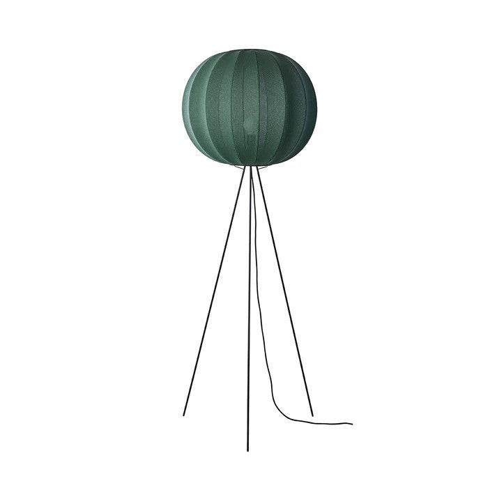 Knit-Wit Ø60 Round Gulvlampe High Tweed Green