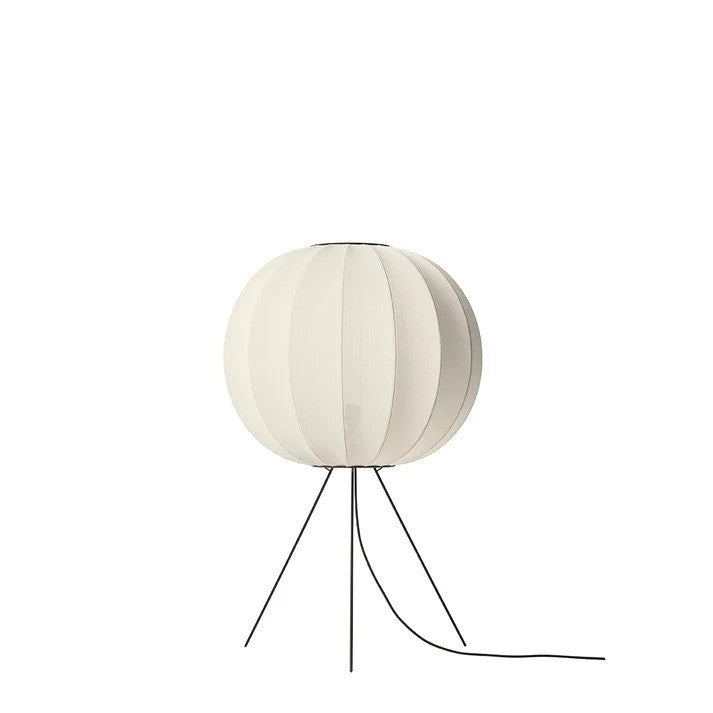Knit-Wit Ø60 Round Gulvlampe Medium Pearl White