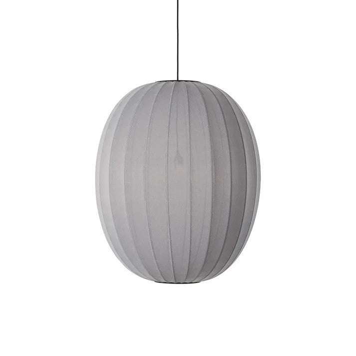 Knit-Wit Ø65 High Oval Pendel Silver