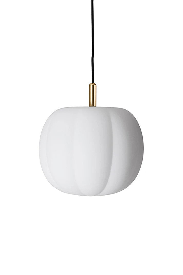 Pepo Medium Ø30 Pendel Hvid/Messing