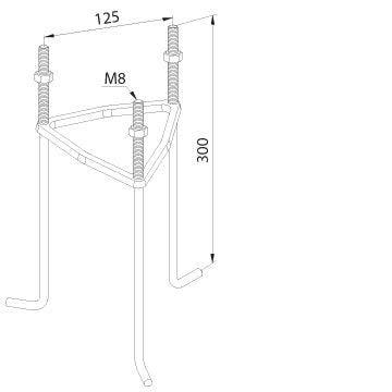 Norlys Stavanger Forankringssæt - til nedstøbning i cement