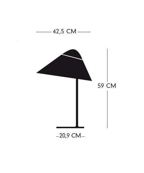 Opala Midi Bordlampe Hvid Ø42,5 - Pandul
