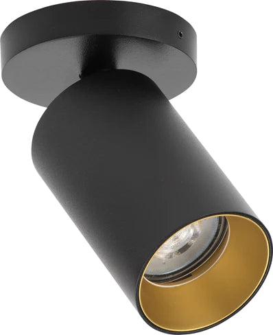 SpotOn Circle1 loftslampe Sort guldfrontring Antidark