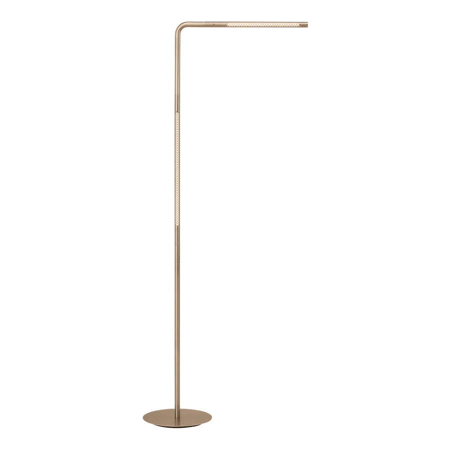 Omni Messing LED gulvlampe tændt tilstand