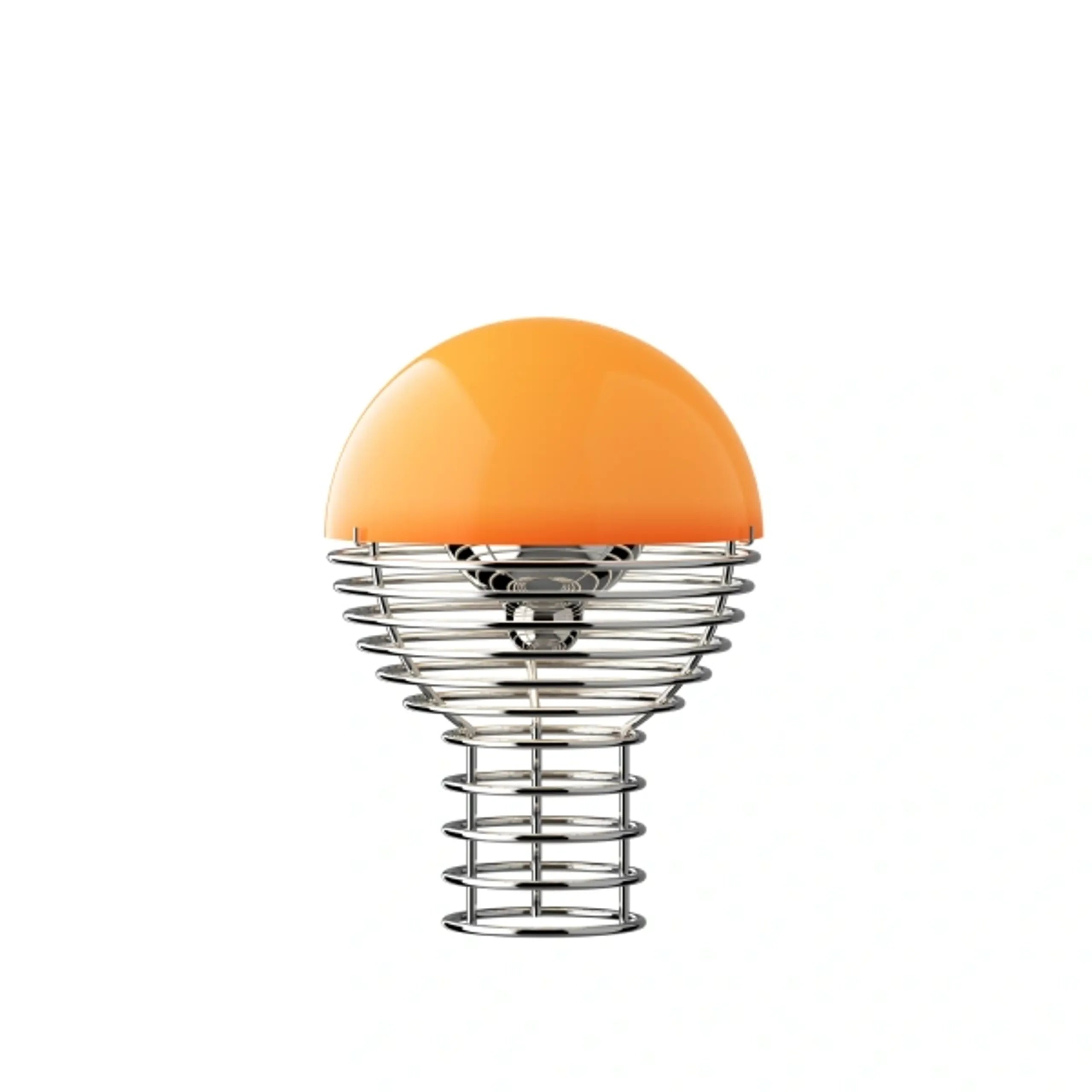 Verpan Wire LED portable orange i tændt tilstand