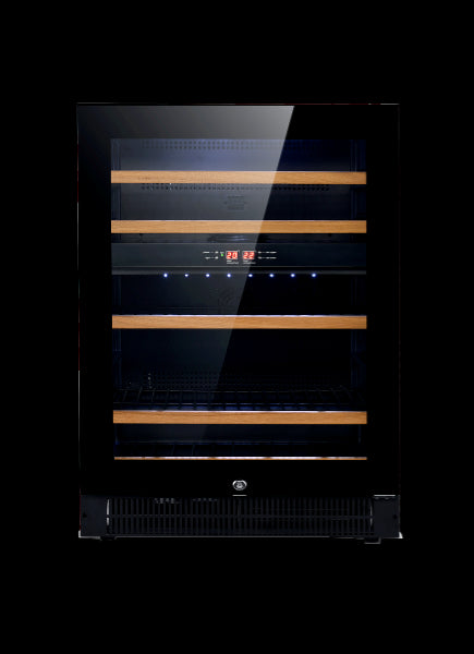 Vestfrost vinkøleskab i sort med to zoner