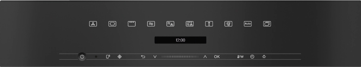 Display på Miele kompaktovn H 7140 BM CLST NER