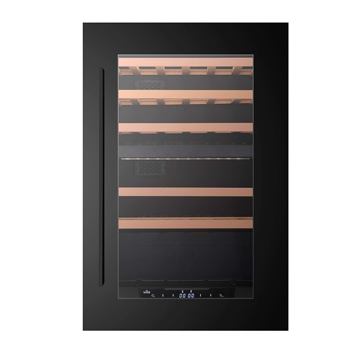 Sort Witt vinkøler med lukket låge og sort greb