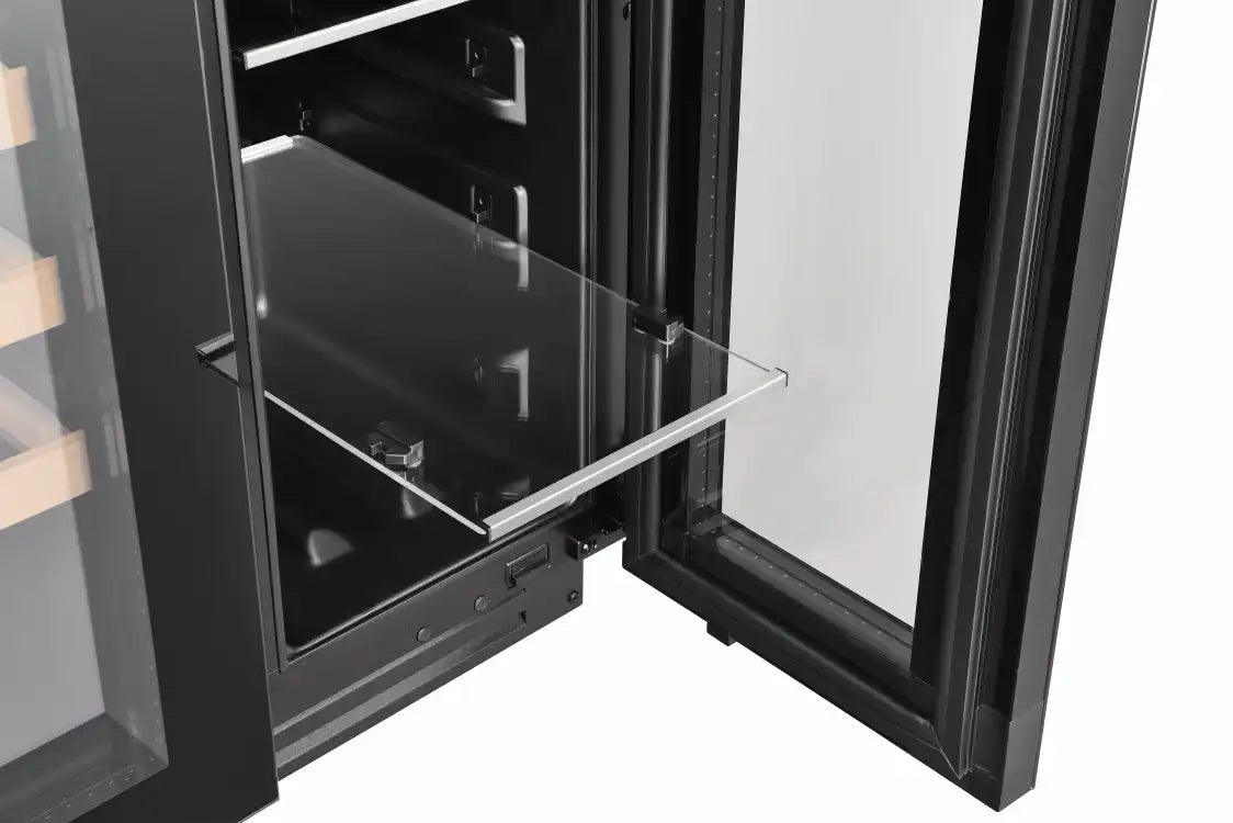 Glaslåge trukket ud i Witt vinkøleskab