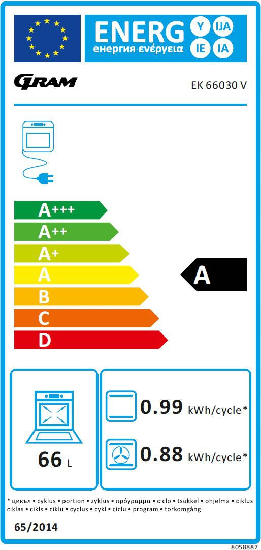 Gram EK 66030 V - Glaskeramisk komfur