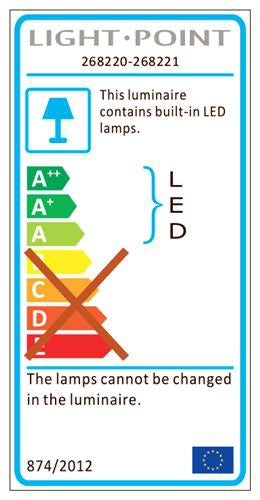 Trixy W1 væglampe (højrevendt) Hvid