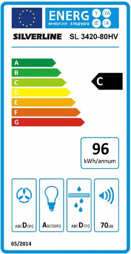 Silverline SL 3420-60 HV - Skråtstillet emhætter