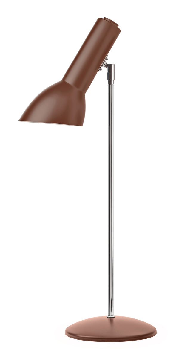 Oblique Teglrød/Krom - Bordlampe