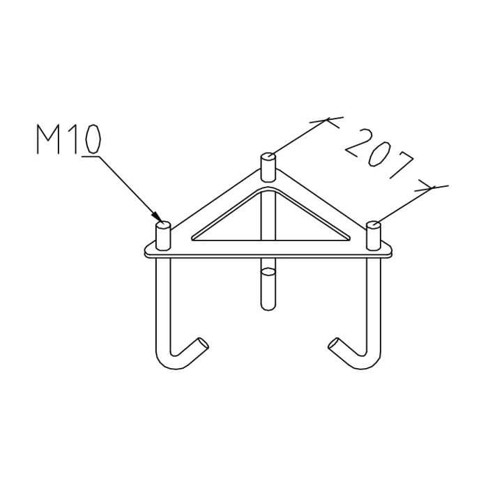 Norlys Bologna/Chelsea/Como/Firenze/London/Modena Stolpe Forankringssæt - til nedstøbning i cement