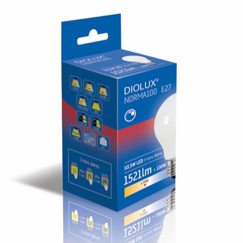 GN Diolux Standard 10,5W 1521lm 2700K E27 3-step