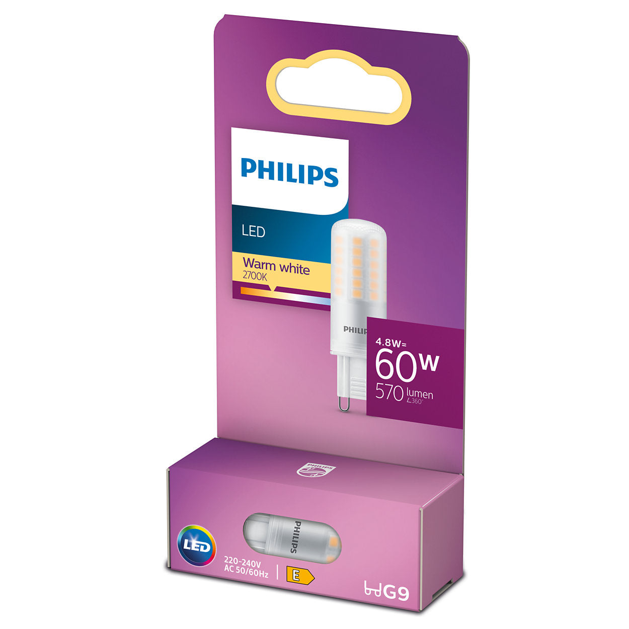 Philips LED G9 4,8W 570lm 2700K