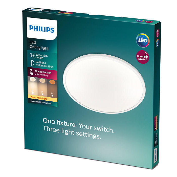 Philips Plafond Super Slim 15W Ø25cm 1300lm 2700K Scene Switch