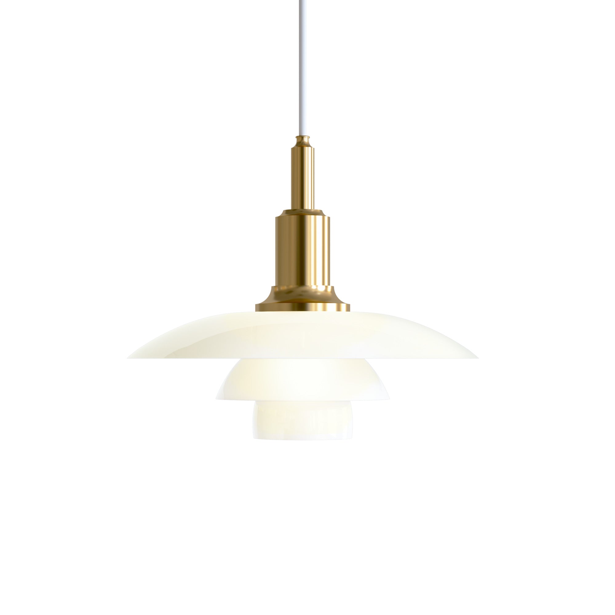 Glaspendel i PH 3/2 modellen i messing