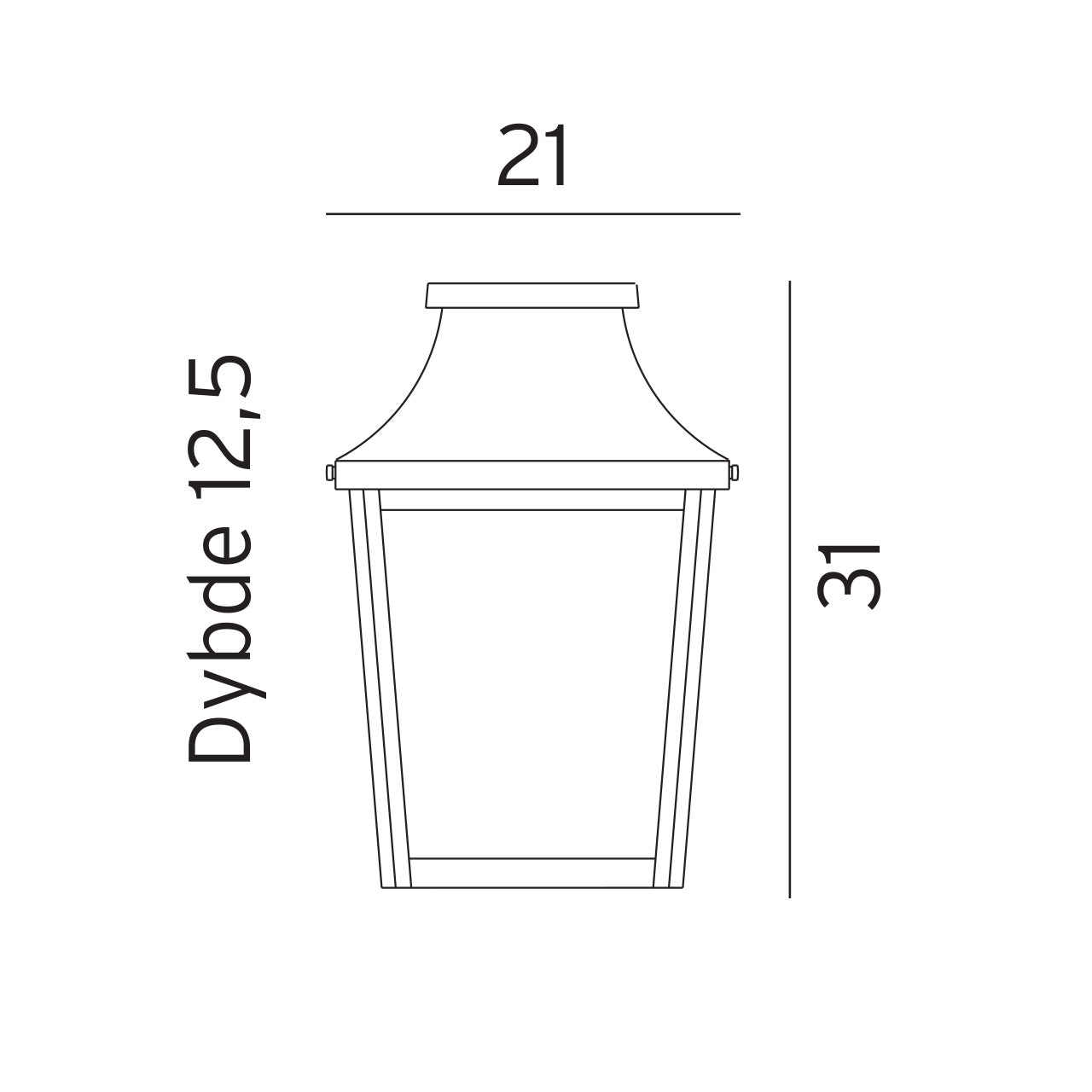 Norlys Chelsea kobber Lille, E27 IP44 57W - Udendørslampe