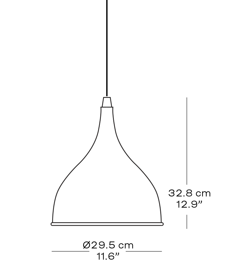 SILHUET™ P2 Børstet Messing Pendel