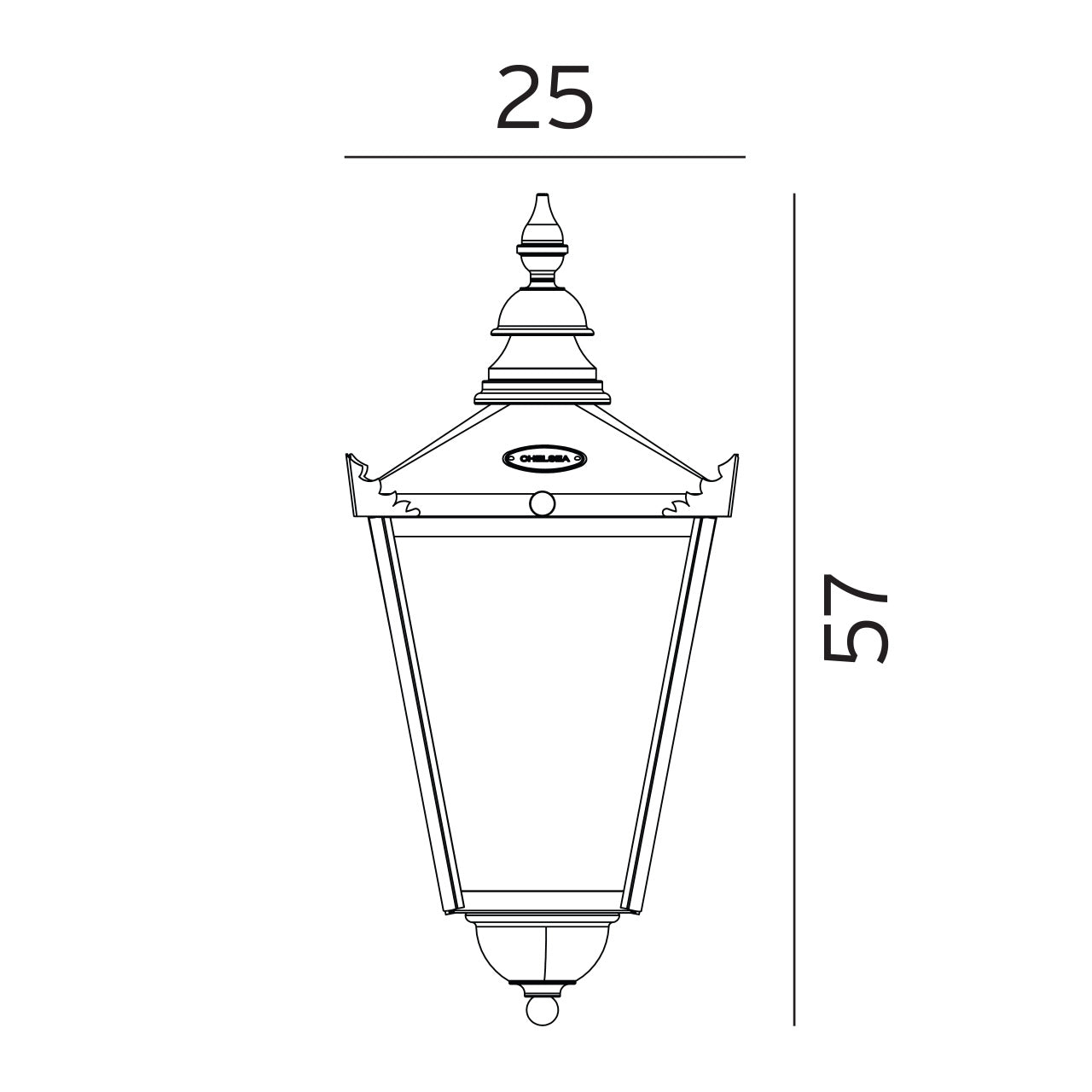 Norlys Chelsea kobber, E27 IP44 77W - Udendørslampe