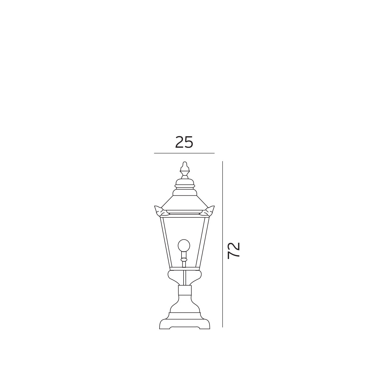 Norlys Chelsea kobber Port Lille, E27 IP44 77W - Udendørslampe