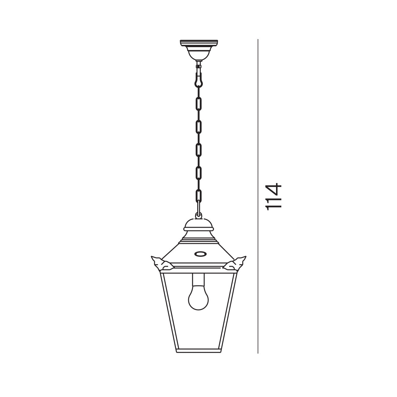 Norlys Chelsea kobber Kæde, E27 IP44 77W - Udendørslampe