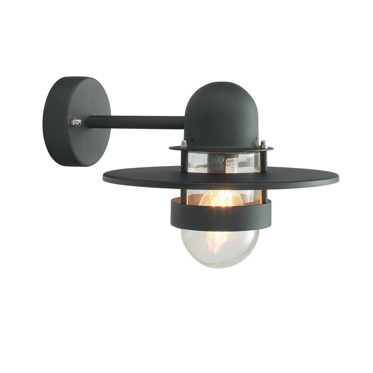Norlys Bergen sort, E27 IP55 57W - Udendørslampe