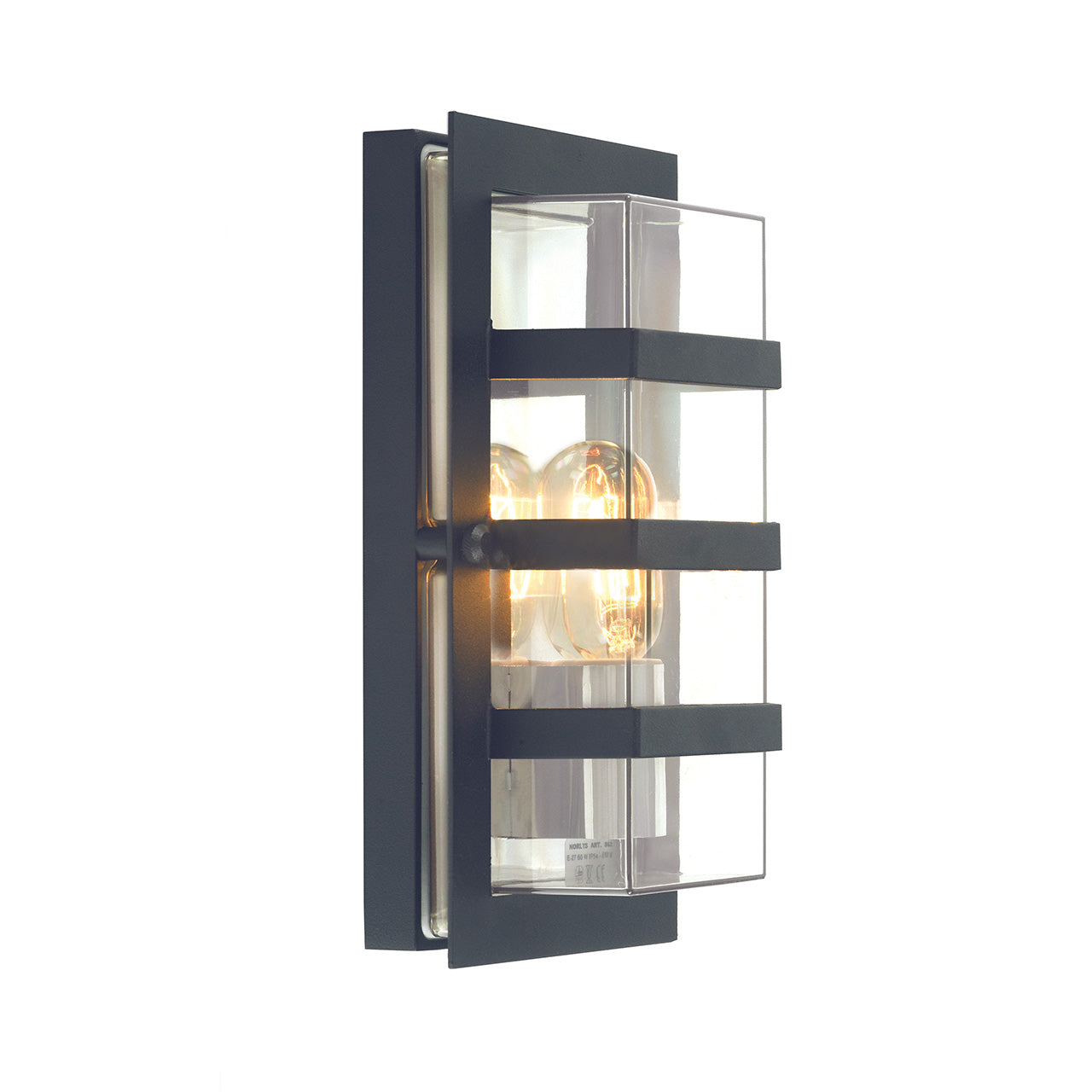 Norlys Boden sort klar, E27 IP54 46W - Udendørslampe