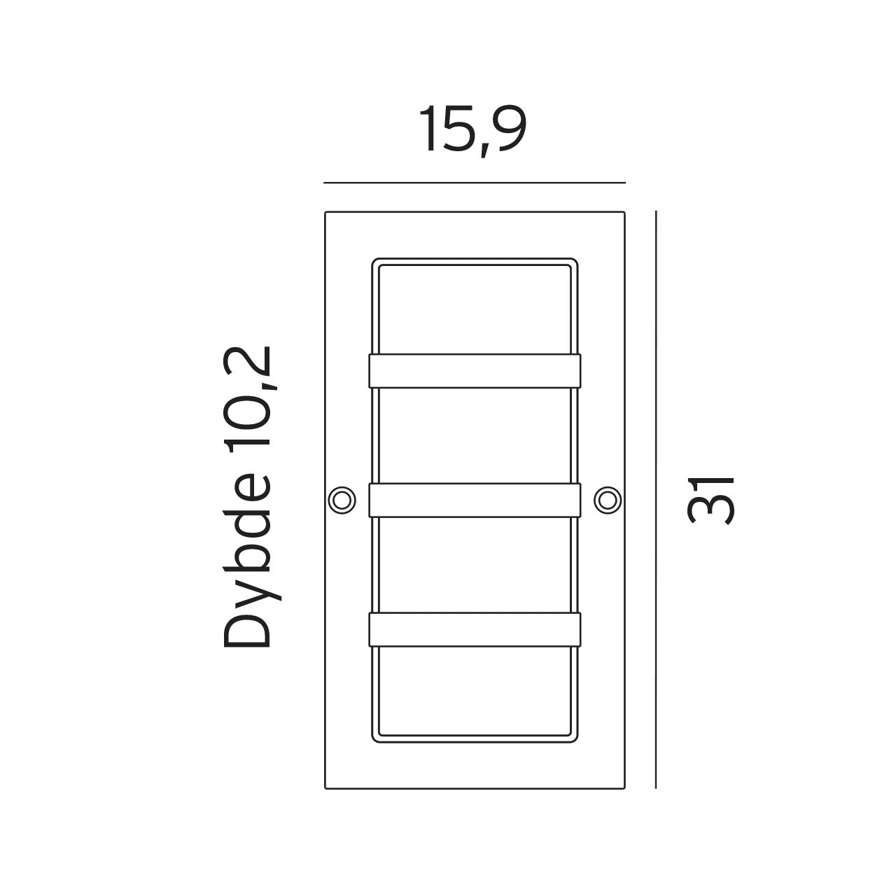 Norlys Boden sort, E27 IP54 46W - Udendørslampe