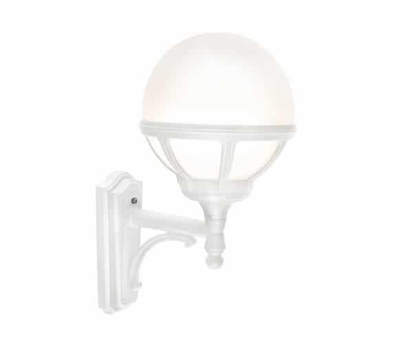 Norlys Bologna Top hvid opal, E27 IP54 46W - Udendørslampe