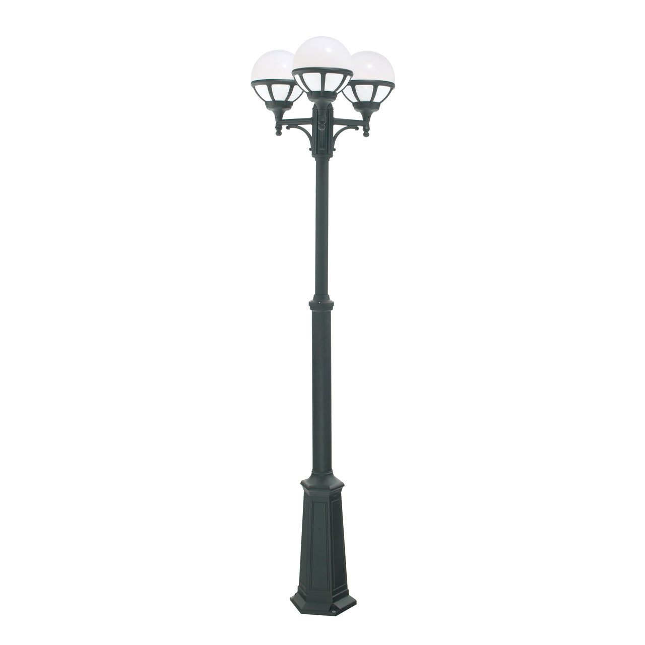 Norlys Bologna sort opal, E27 IP54 3 x 46W - Udendørslampe