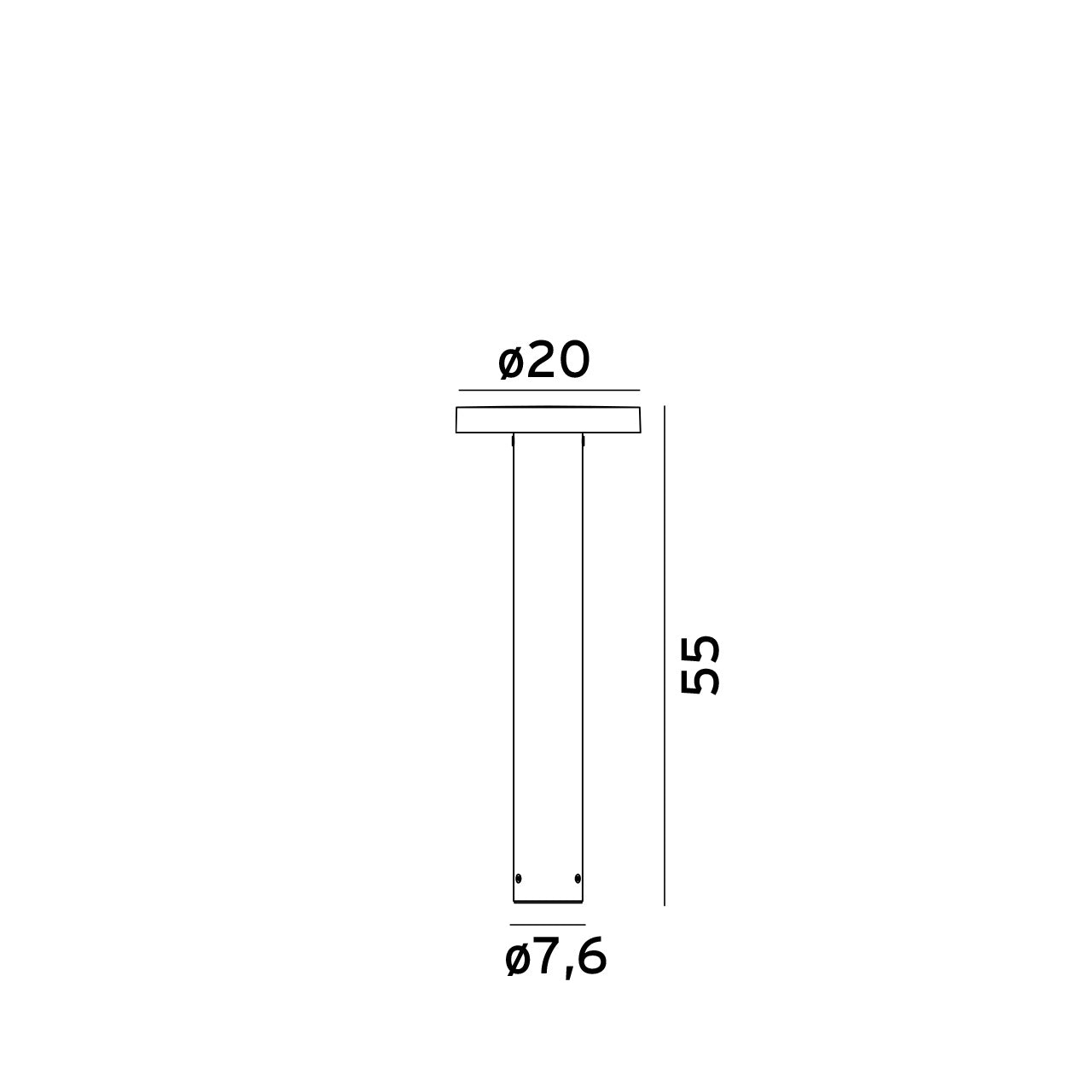 Norlys Borg Mini aluminium, LED IP65 16W 55CM - Udendørslampe