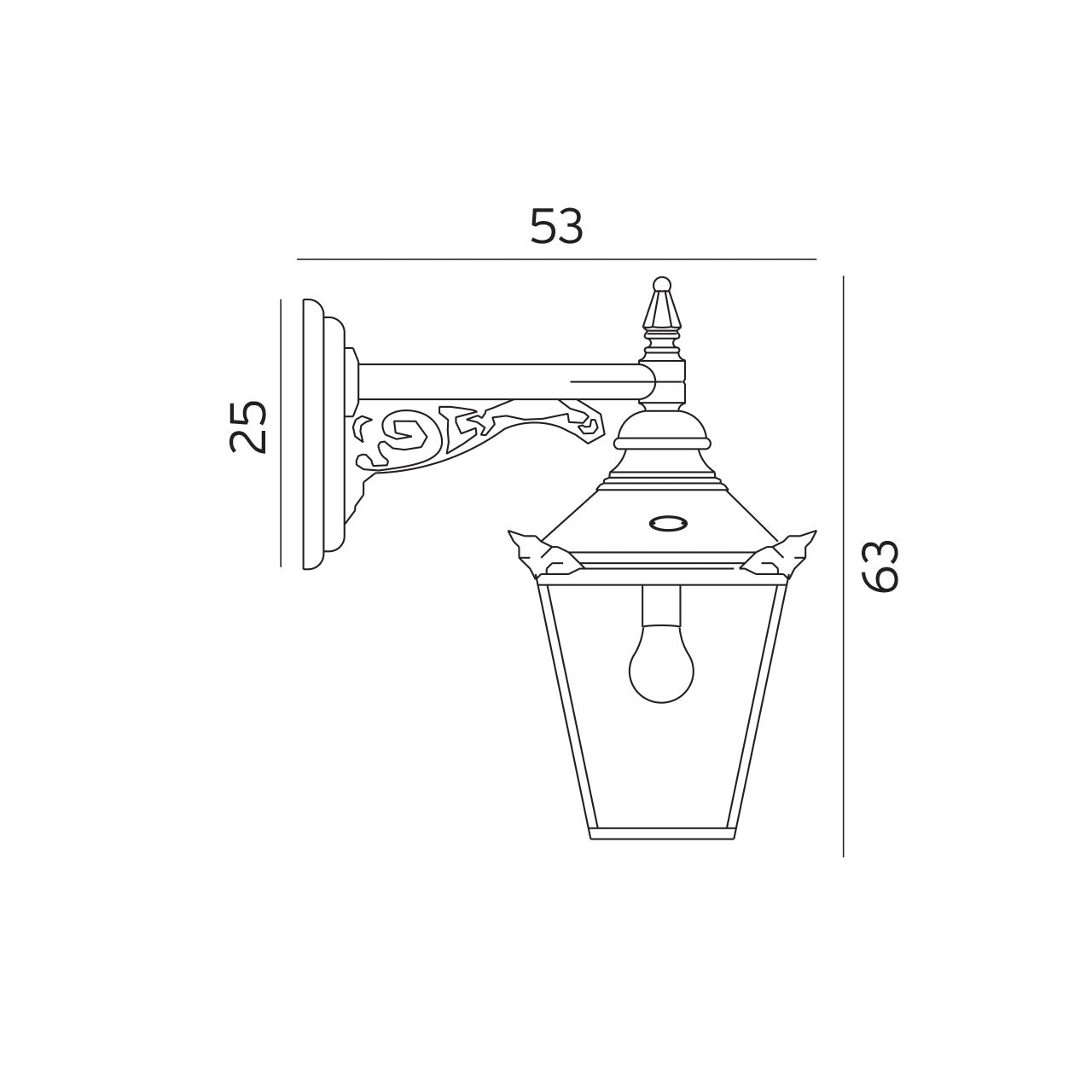 Norlys Chelsea kobber Hæng Stor, E27 IP44 77W - Udendørslampe