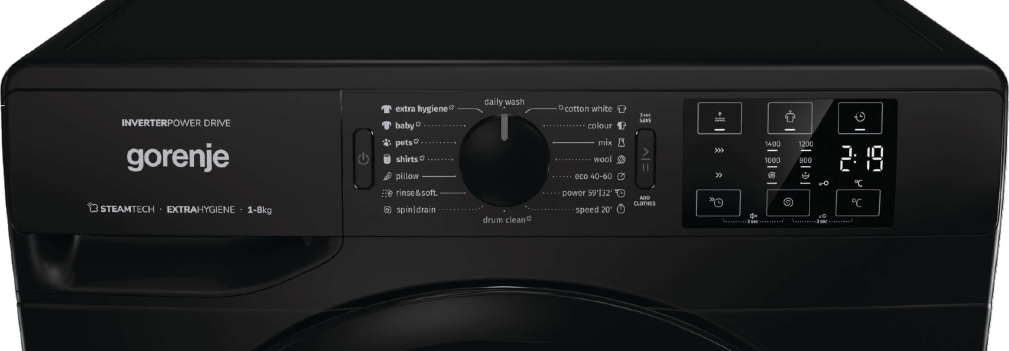 Gorenje WNEI84AS/B - Frontbetjent Vaskemaskine