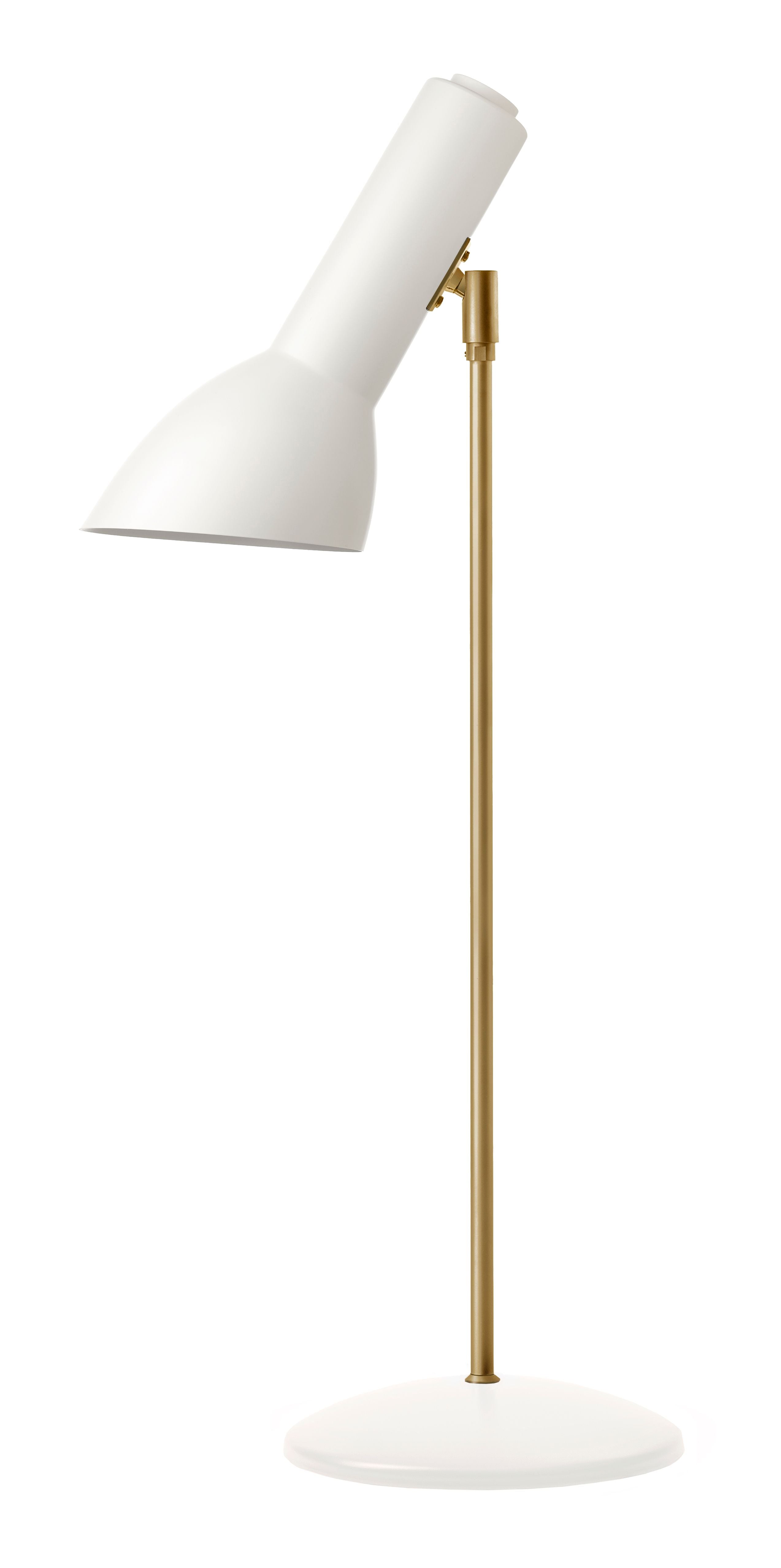 Oblique Hvid/Messing - Bordlampe