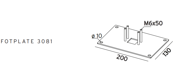 Norlys Asker Fodplade - Aluminium