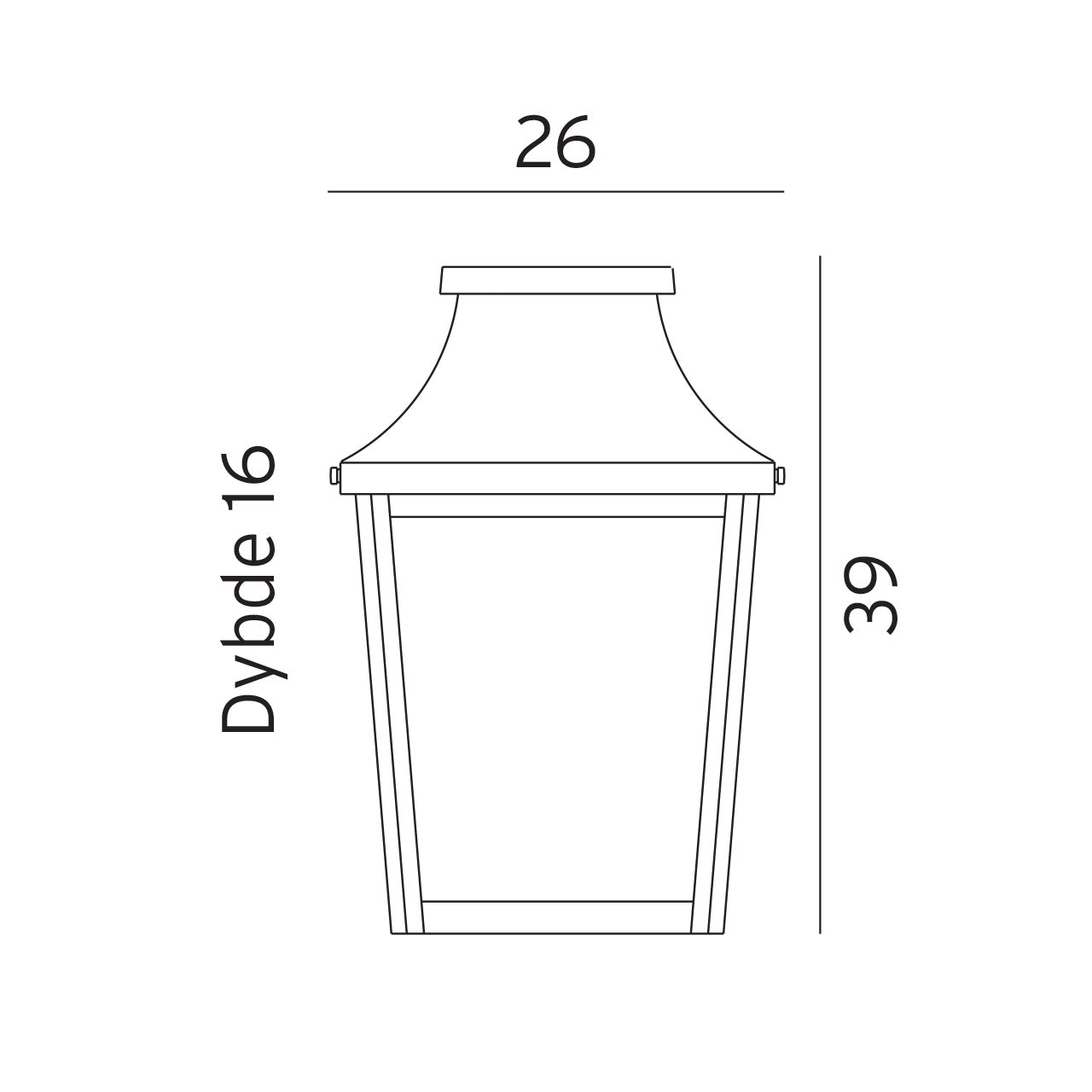 Norlys Chelsea kobber Stor, E27 IP44 57W - Udendørslampe