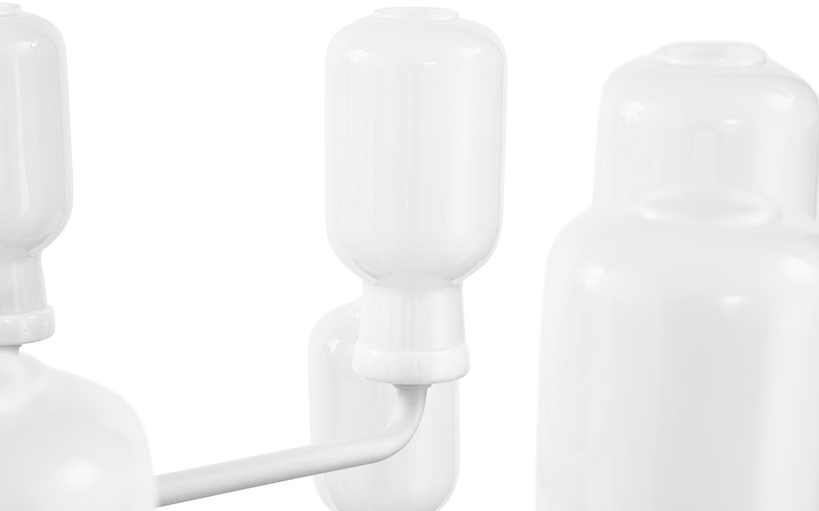 Amp Lysekrone Stor Hvid / Hvid