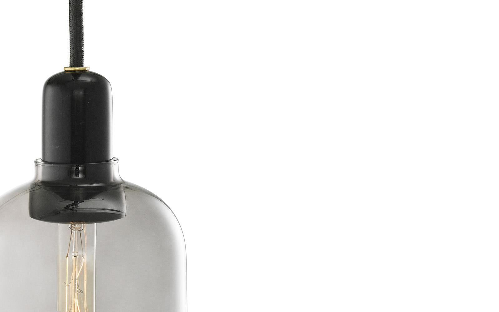 Amp Pendel Lille Røgfarvet / Sort
