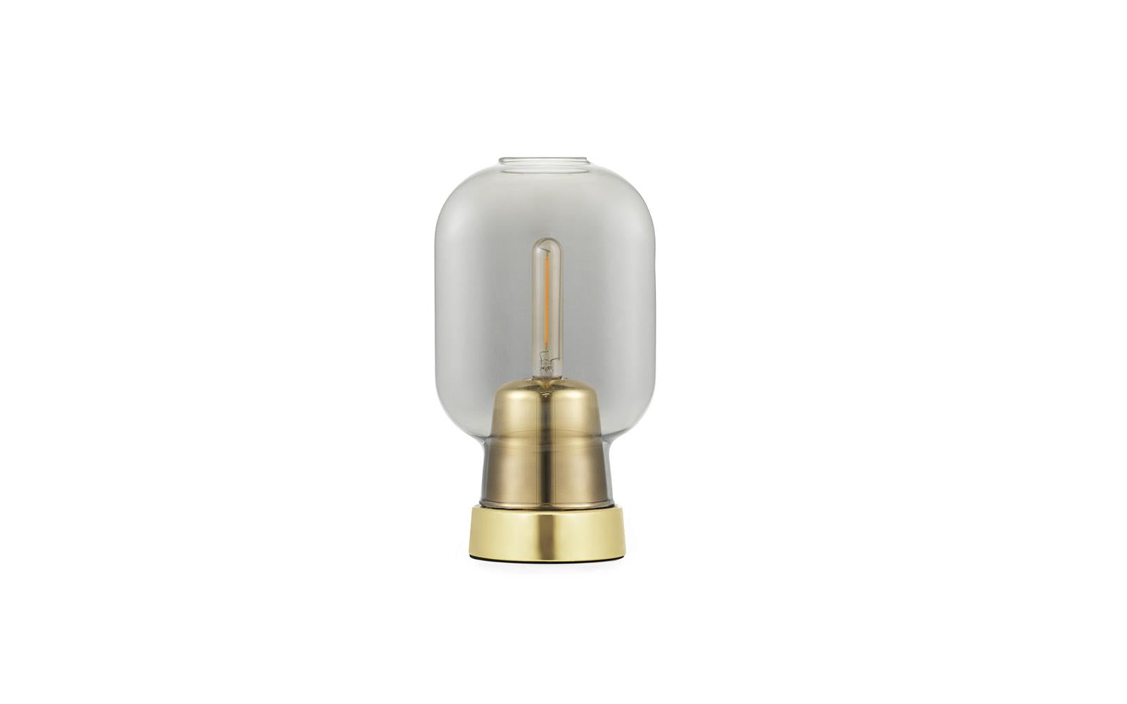Amp Bordlampe Røgfarvet / Messing
