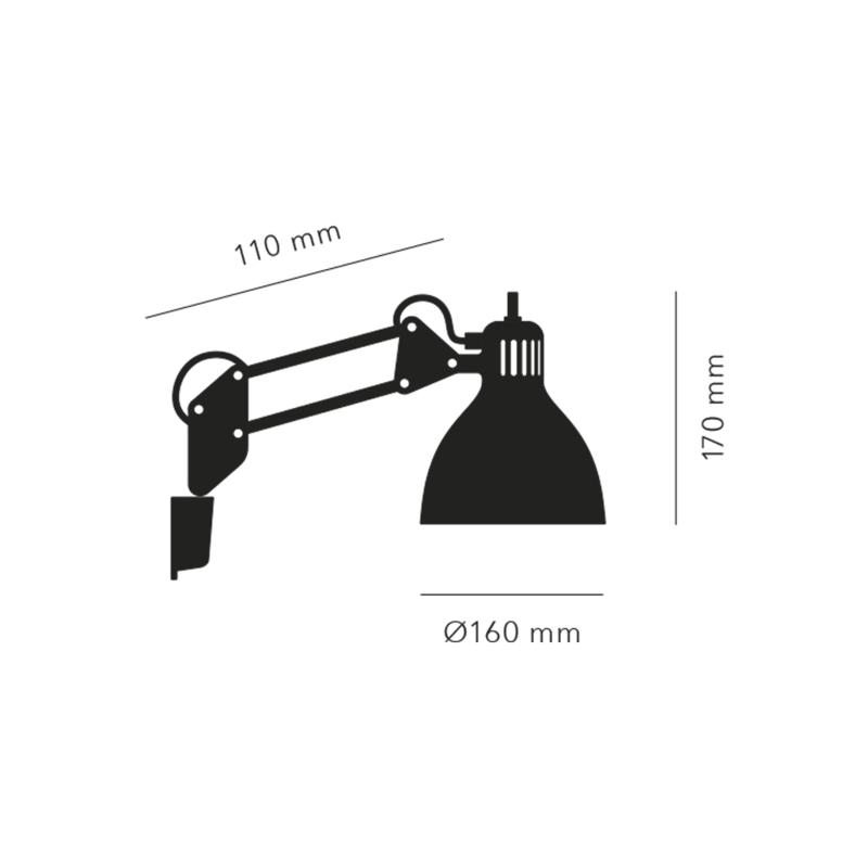 Archi W1 E27 White væglampe