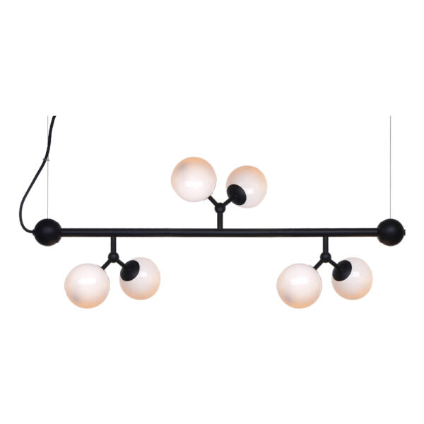 Atom Vandret lysekrone Lille Ø31 Opal, sort - Halo Design